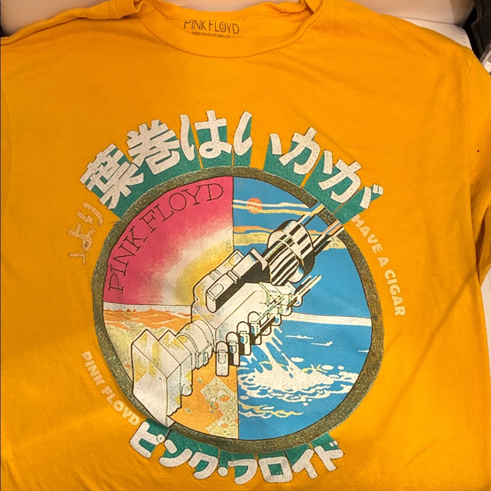 Pink Floyd Yellow Graphic Tee